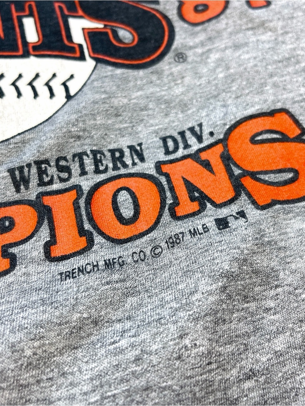 Vintage 1987 San Francisco Giants National League Champions Shirt, 80s USA XL - Picture 3 of 4